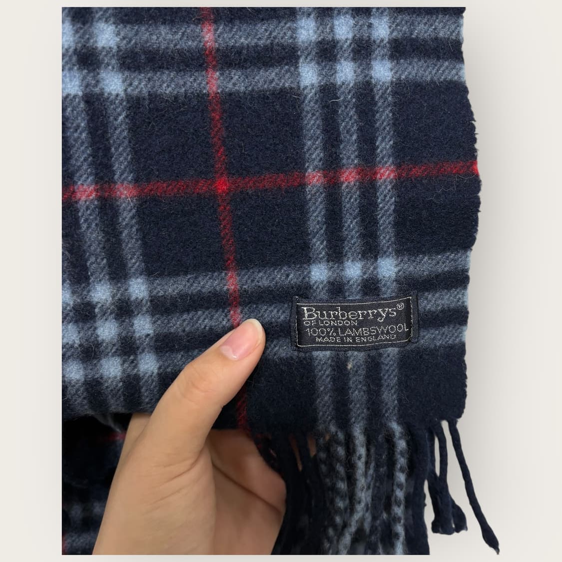 버버리 네이비 노바체크 램스울 머플러 목도리 상품이미지2