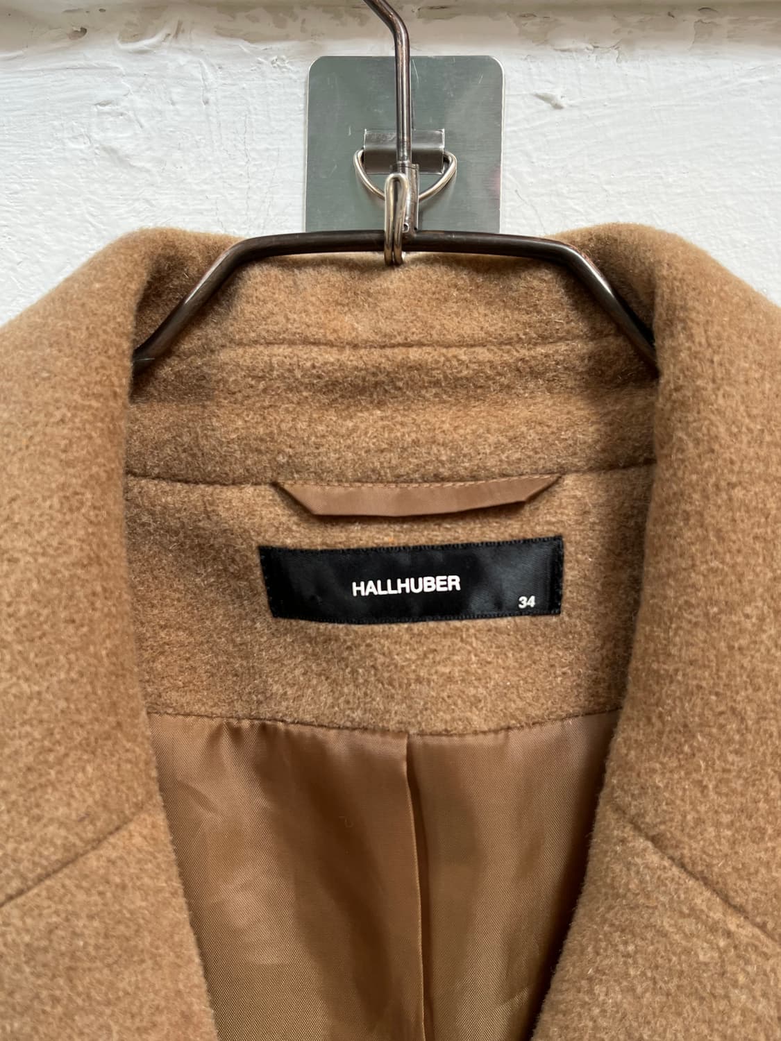 Hallhuber 카멜 더블 브레스티드  울 코트 34 상품이미지3