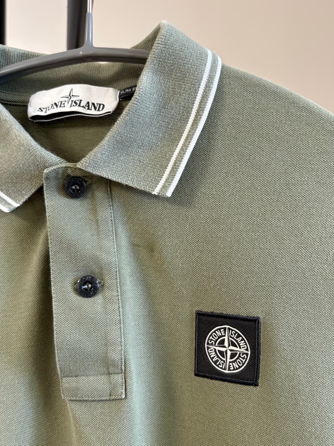 STONE ISLAND Logo patch collar T 상품이미지2