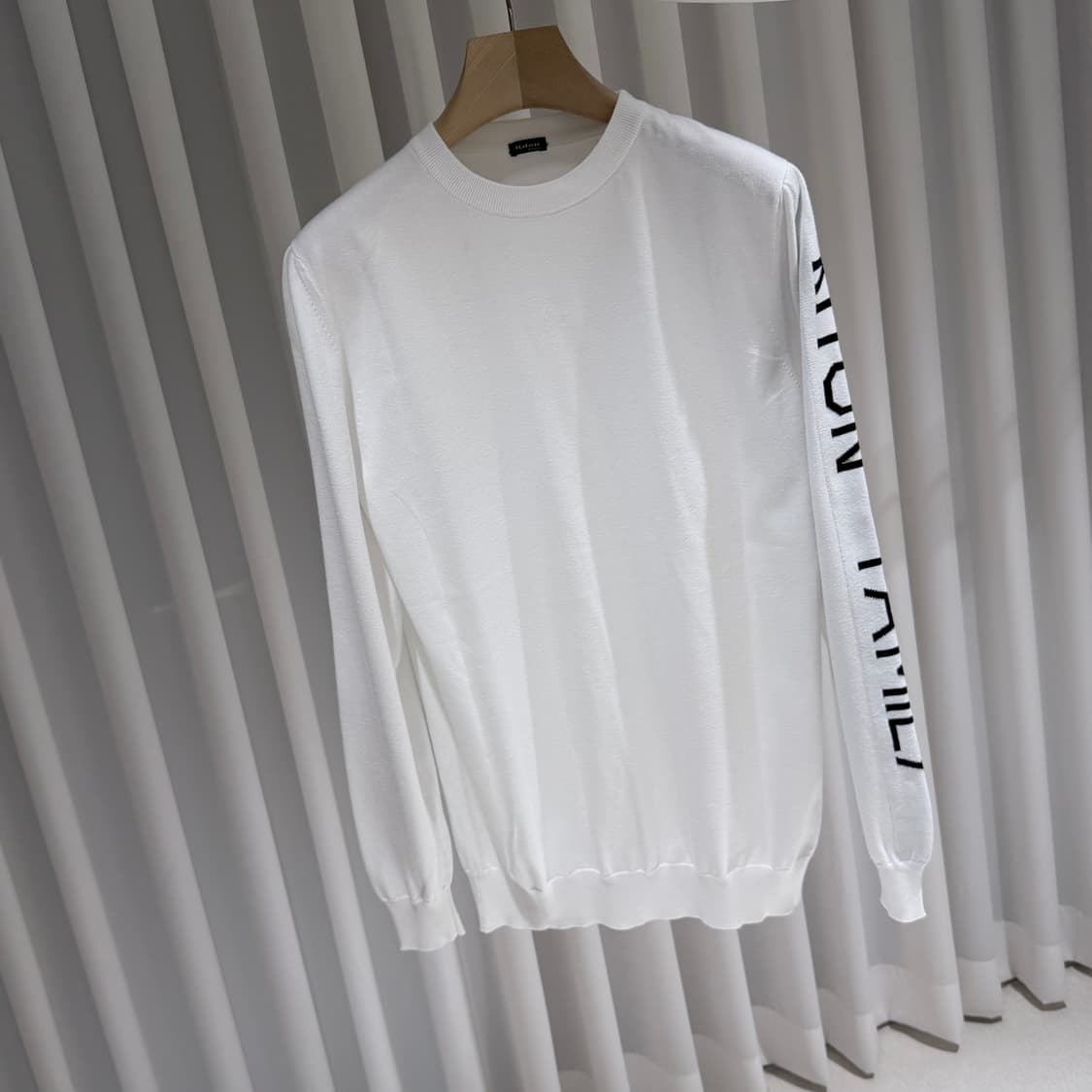 (A+/L) / 키톤 키톤패밀리 프린팅 코튼 니트 화이트 상품이미지3