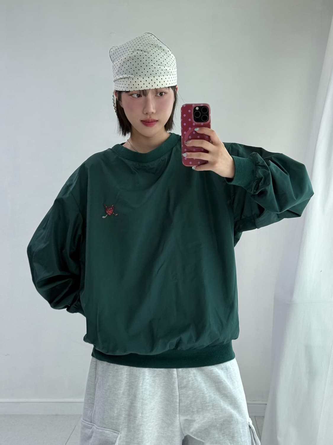 폴로 골프 딥그린 풀오버 웜업 상품이미지2