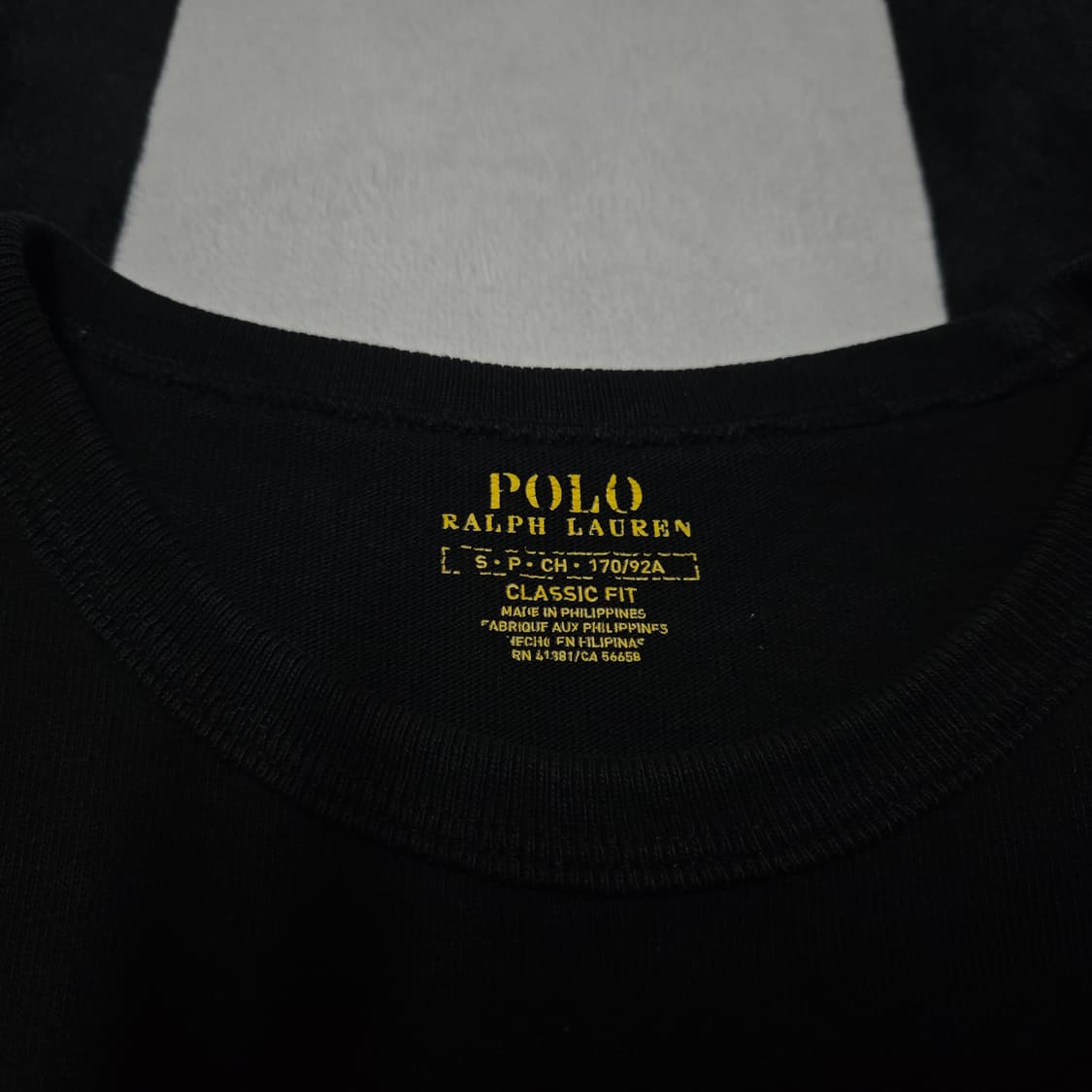 S 폴로랄프로렌 클래식 헤비웨이트 반팔 티셔츠 블랙 상품이미지3