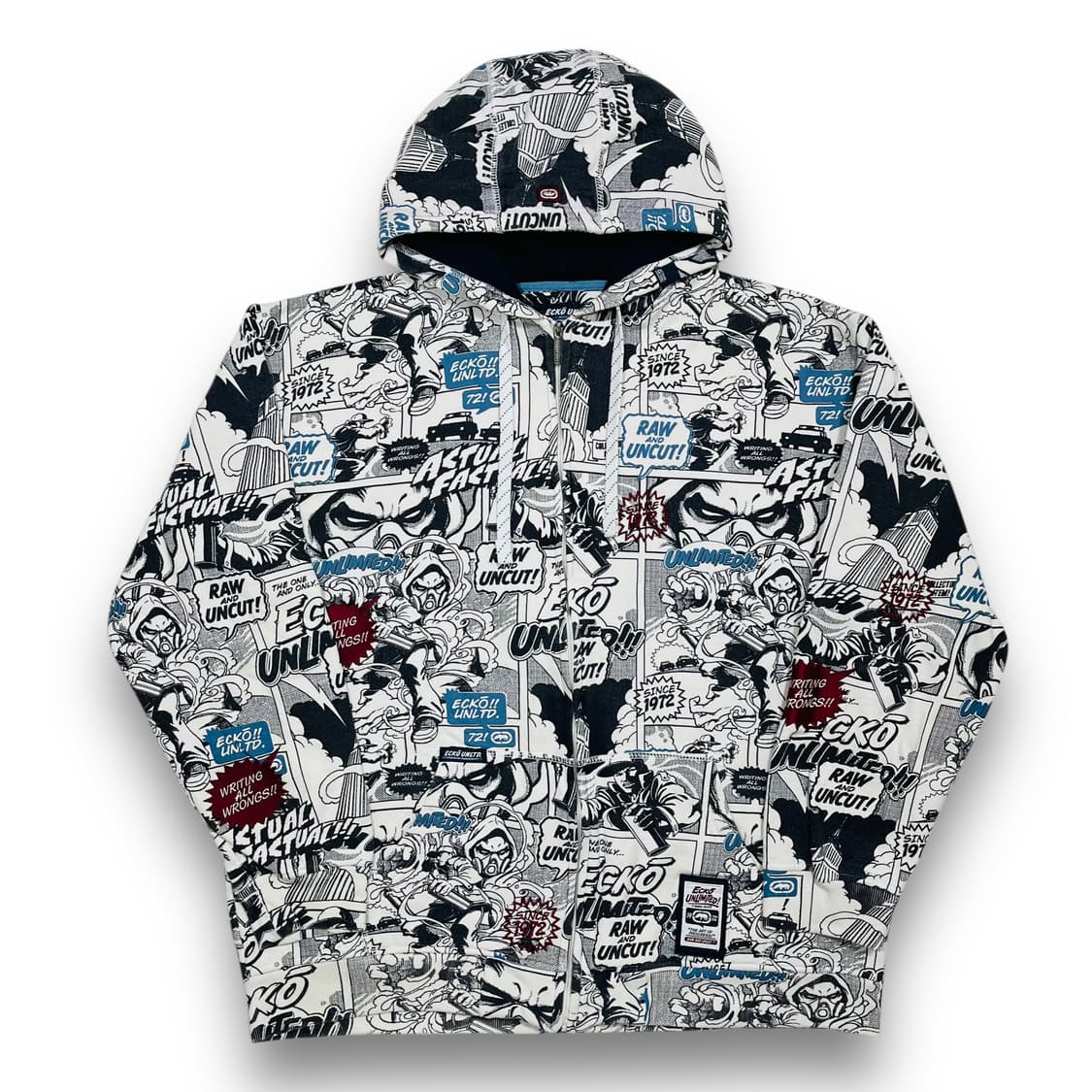 에코 언리미티드 00s 올드스쿨 코믹스 카툰 힙합 후디 집업 상품이미지1