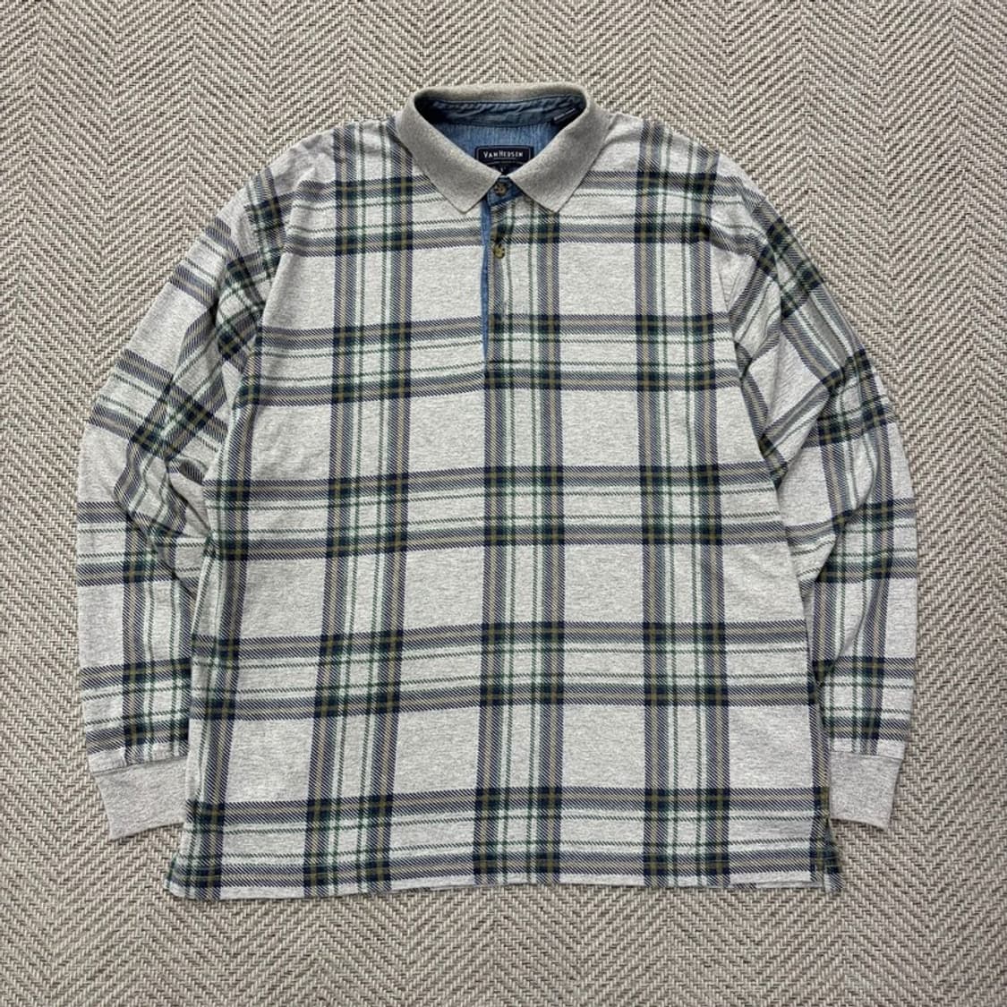 반휴젠 체크 카라 티셔츠 v2202 상품이미지1