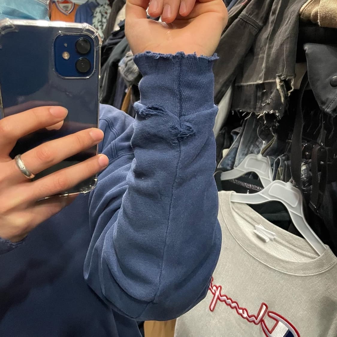 90년대 USA 나이키 유니크 스우시 스웻셔츠 상품이미지2