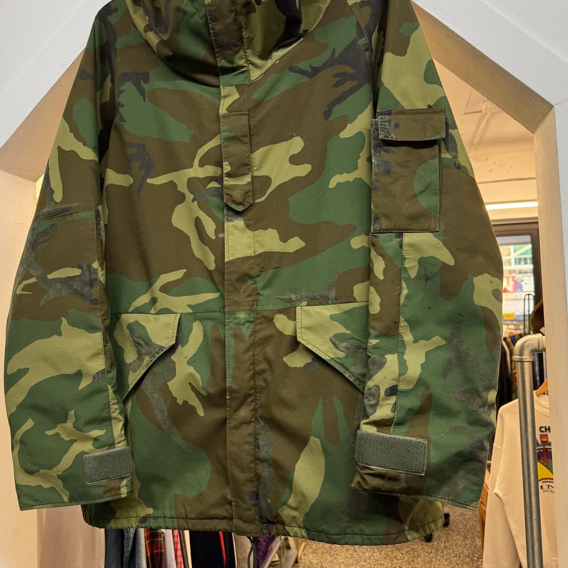 빈티지 프랑스군 카모 고어텍스 자켓 made in France (XL) 상품이미지3