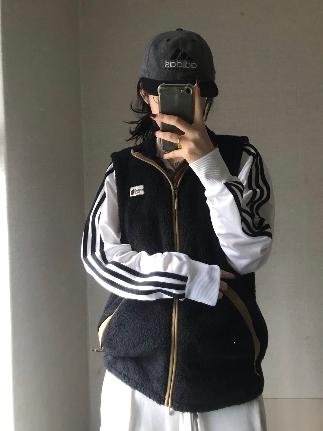 노페 블랙 후리스 조끼 상품이미지2