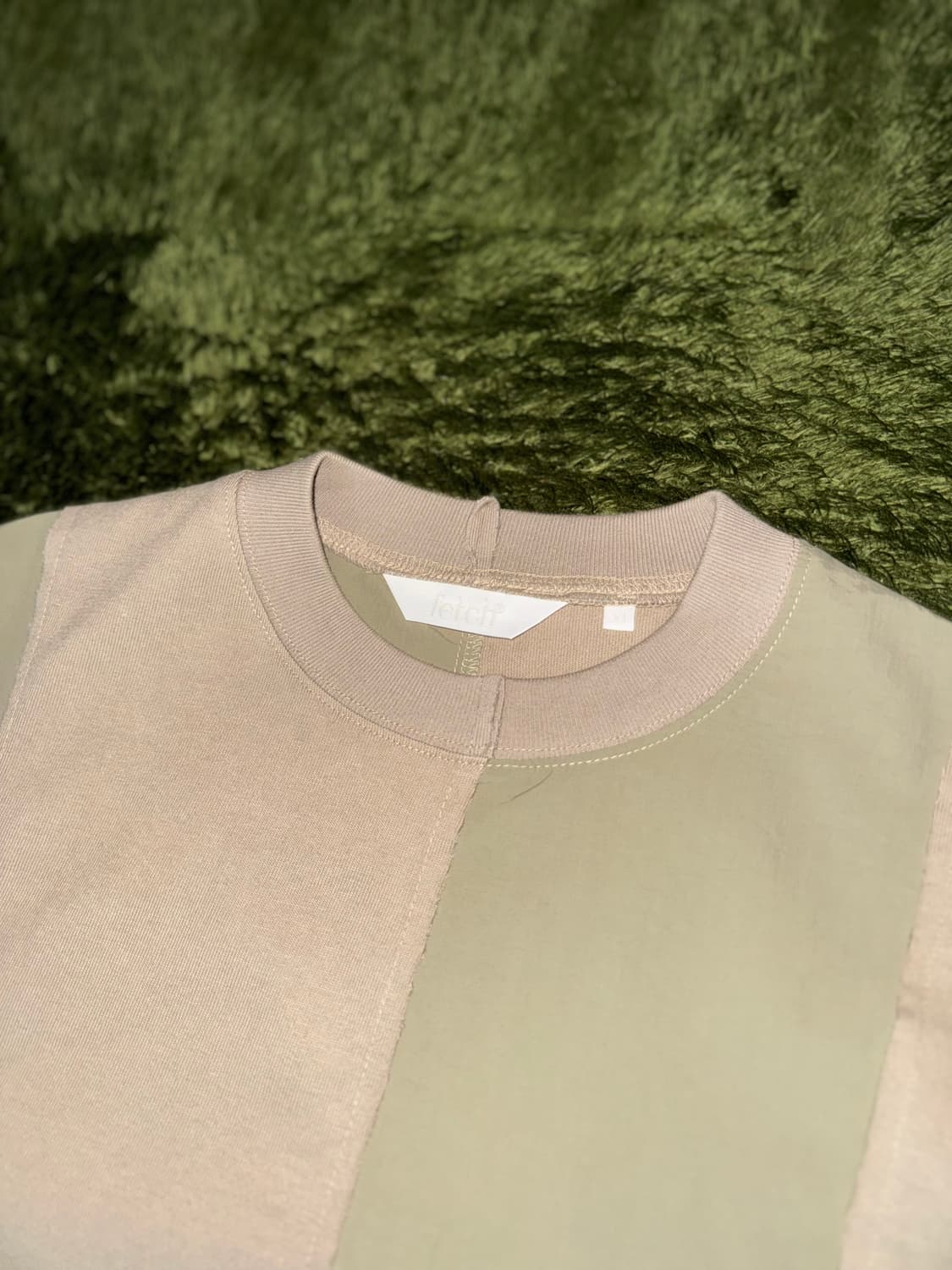 [XL] FETCH 페치 선데이 패널 엠브로이더리 로고 티셔츠 베이지 상품이미지5