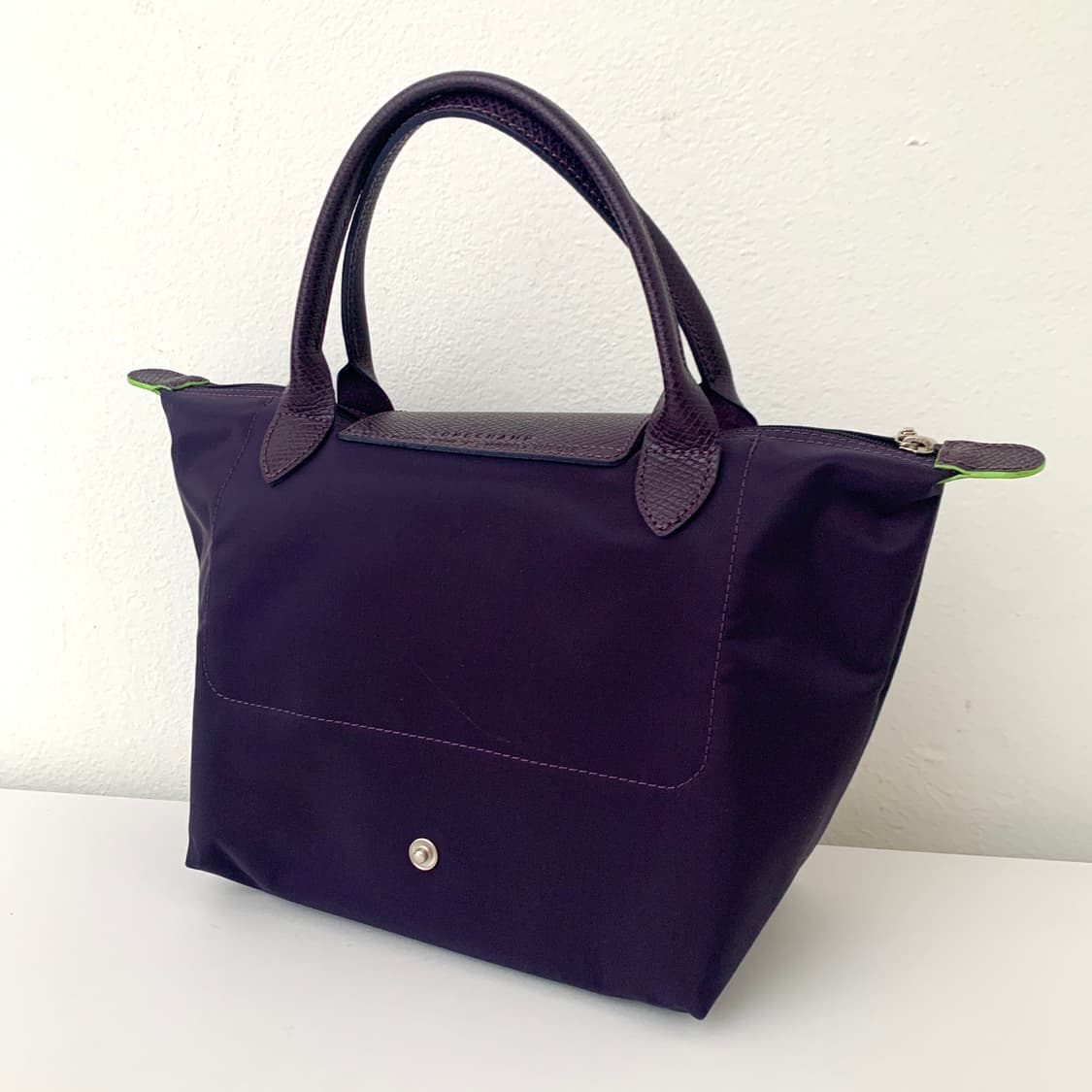 롱샴 르 플리아쥬 L1621 스몰 오베르진 퍼플 토트백 상품이미지2