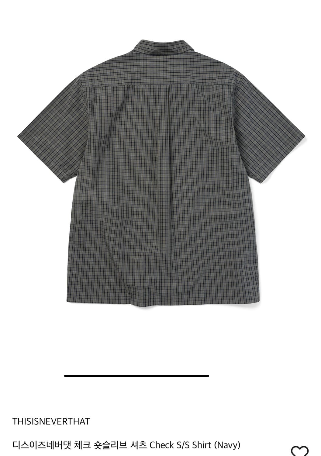 디스이즈네버댓) Check S/S Shirt NA S 상품이미지2