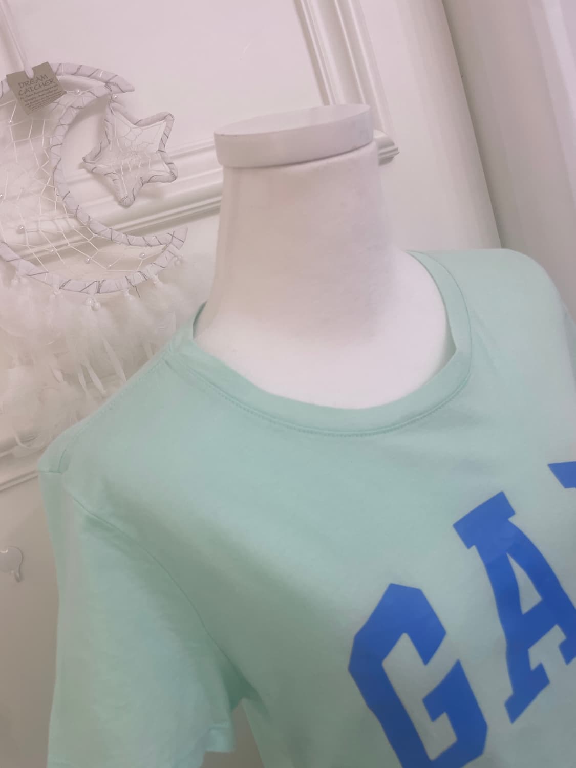 GAP mint blue logo basic top(size-M) 상품이미지7