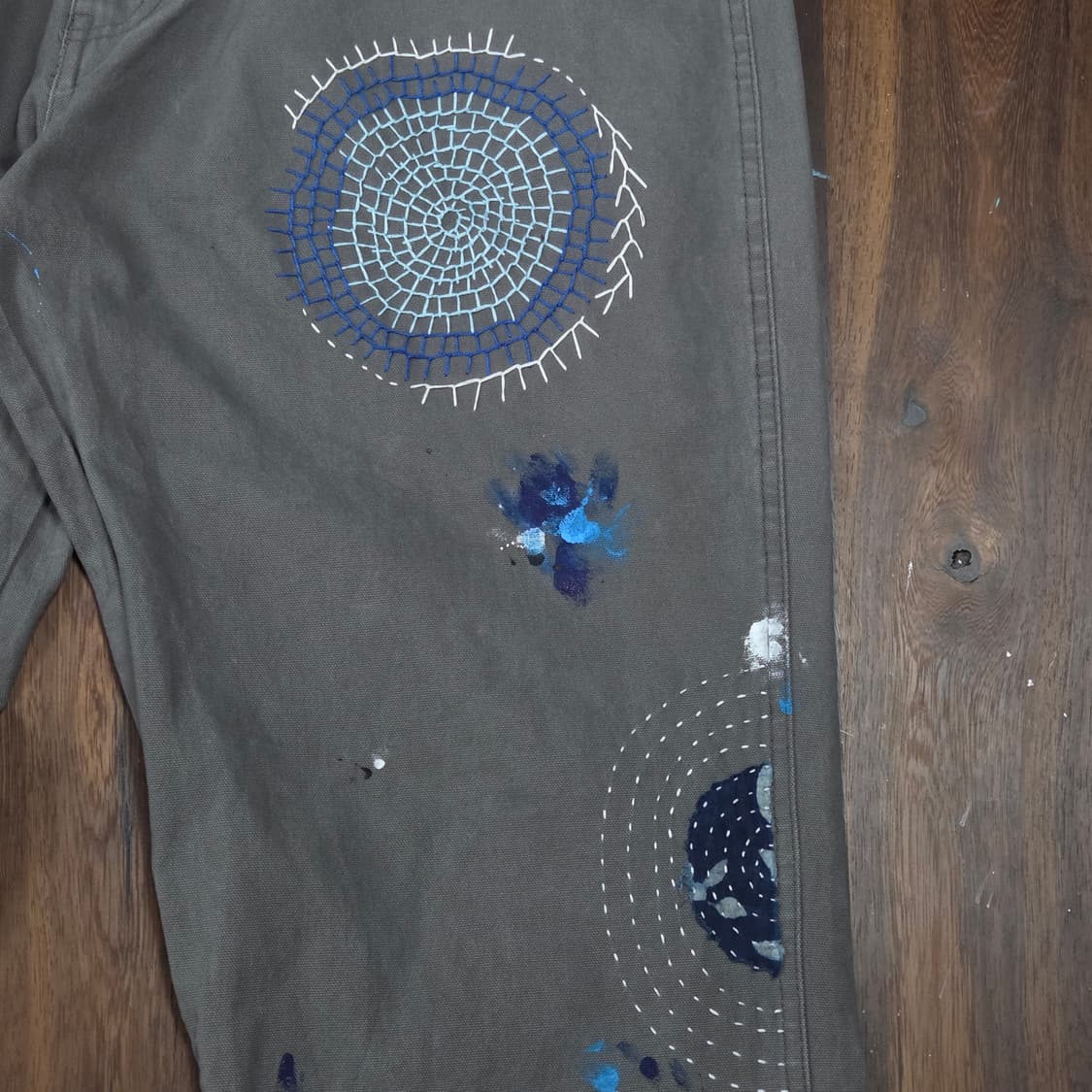 S.O/자수, 패치워크, 핸드페인팅 커스텀 팬츠 상품이미지5