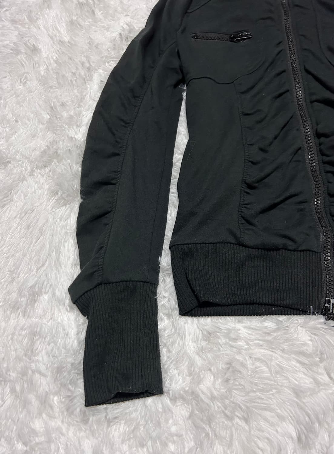 shirring hood zip-up 상품이미지3