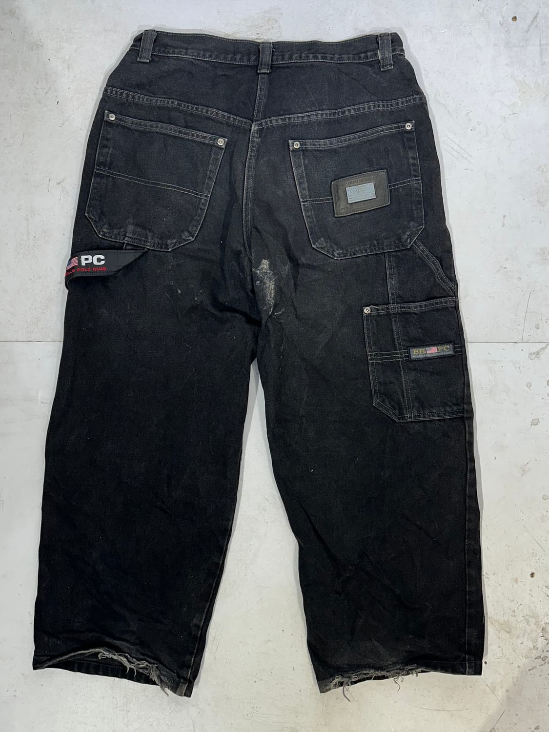 90s polo club 훅청 대대장 와이드 카펜터 워크 팬츠 청바지 상품이미지5