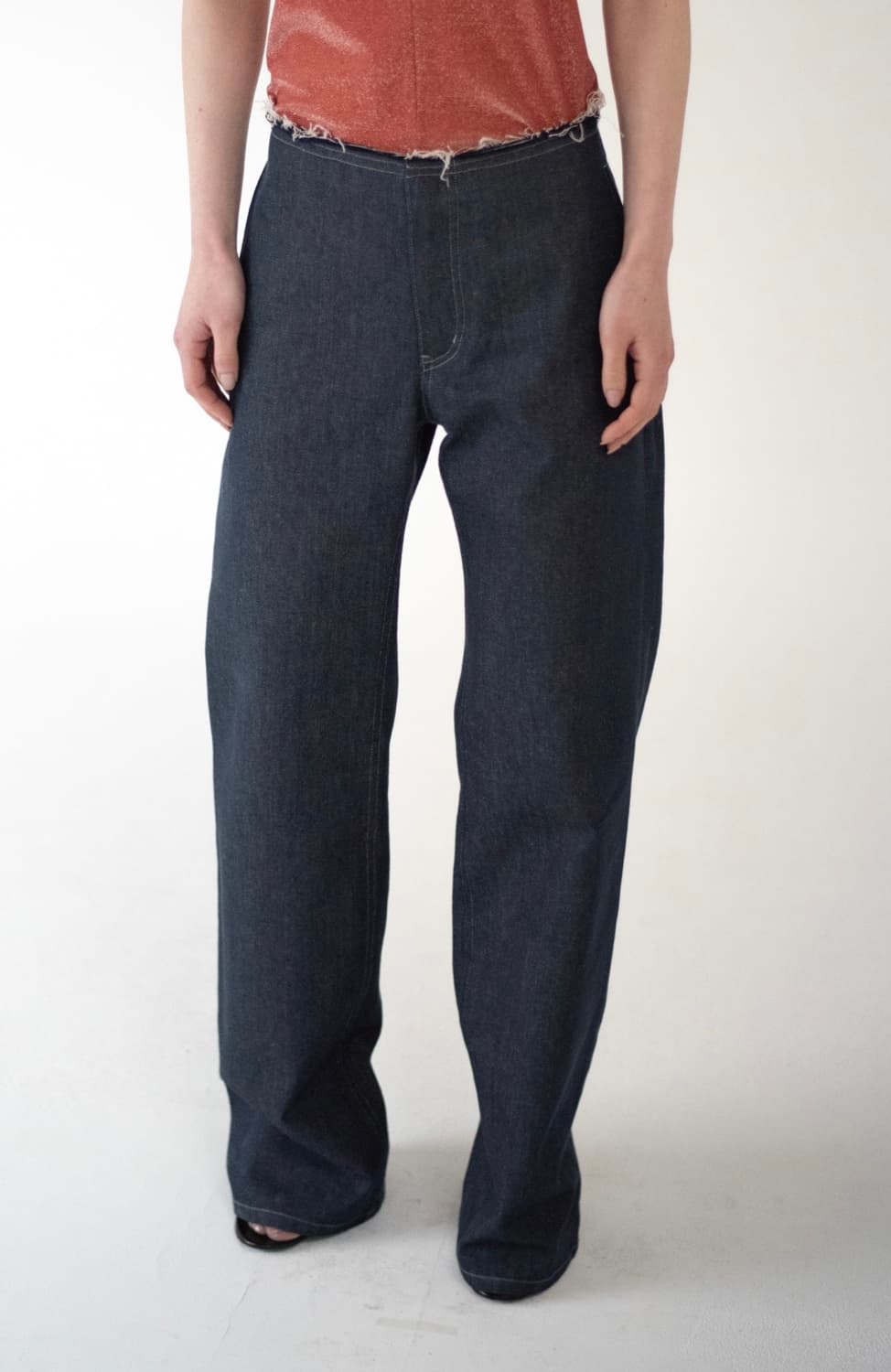 Waist cut-out denim pants 상품이미지1
