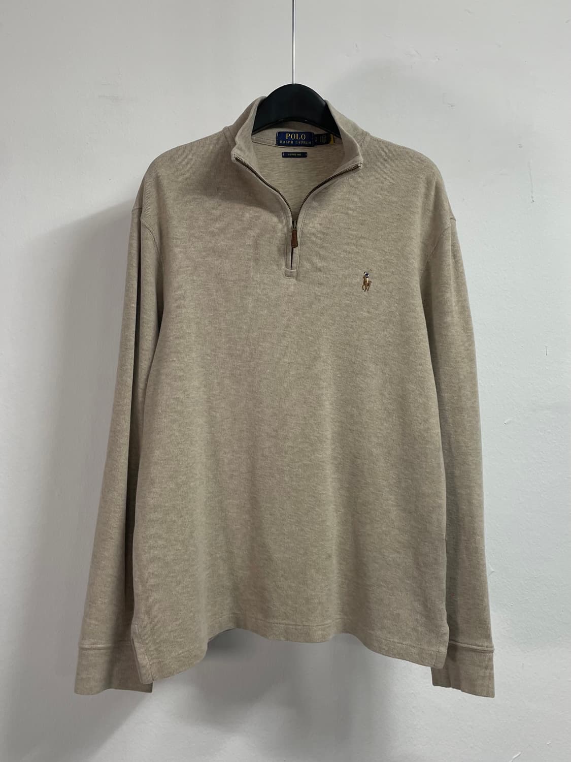 폴로 랄프로렌 오트밀 베이지 반집업 맨투맨 (on.480) 상품이미지1