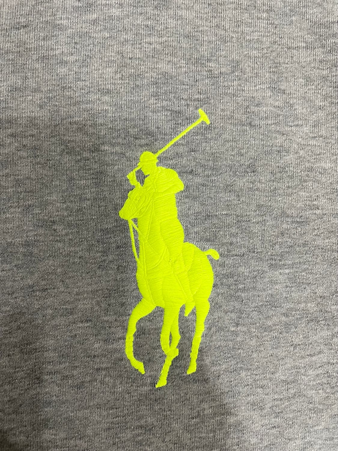 폴로 랄프로렌 빅포니 후드티 그레이 형광 상품이미지4