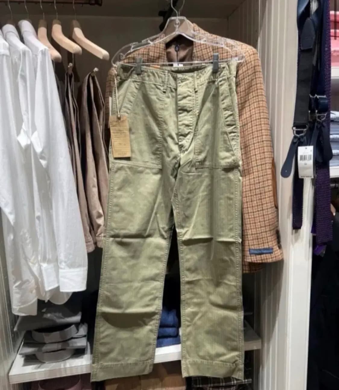 더블알엘 RRL 헤링본 퍼티그 유틸리티 팬츠 34*34(미착용 새상품) 상품이미지1