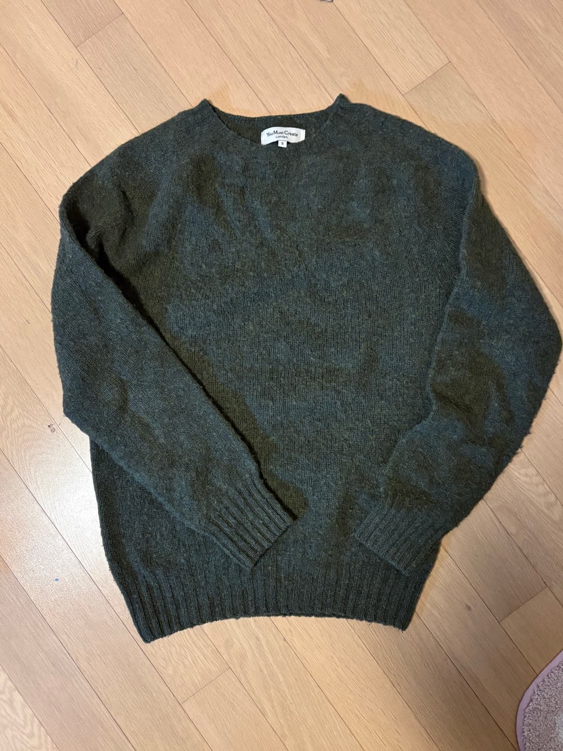 YMC 크루넥 니트 카키 S 상품이미지2