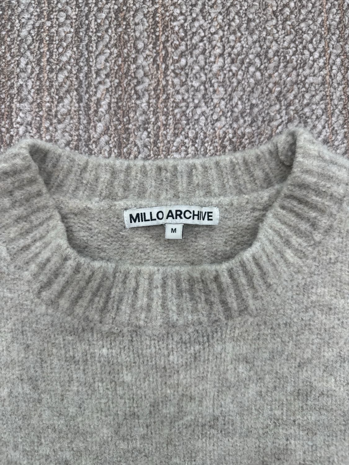 밀로 아카이브 Crop Silhouette Knit [Melange Gr 상품이미지2