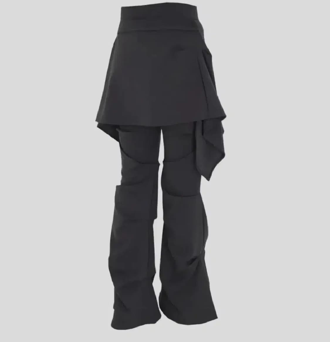 오호스 치마바지 랩오버턱팬츠 블랙 M 상품이미지1