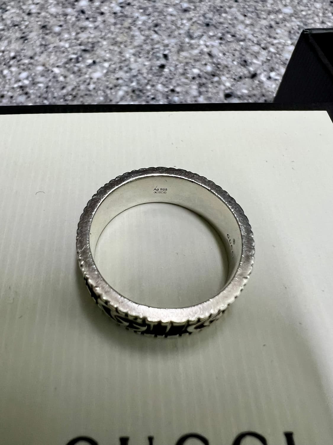 [22호] 구찌 GG 마몽 와이드링 마몬트링 실버반지 상품이미지5