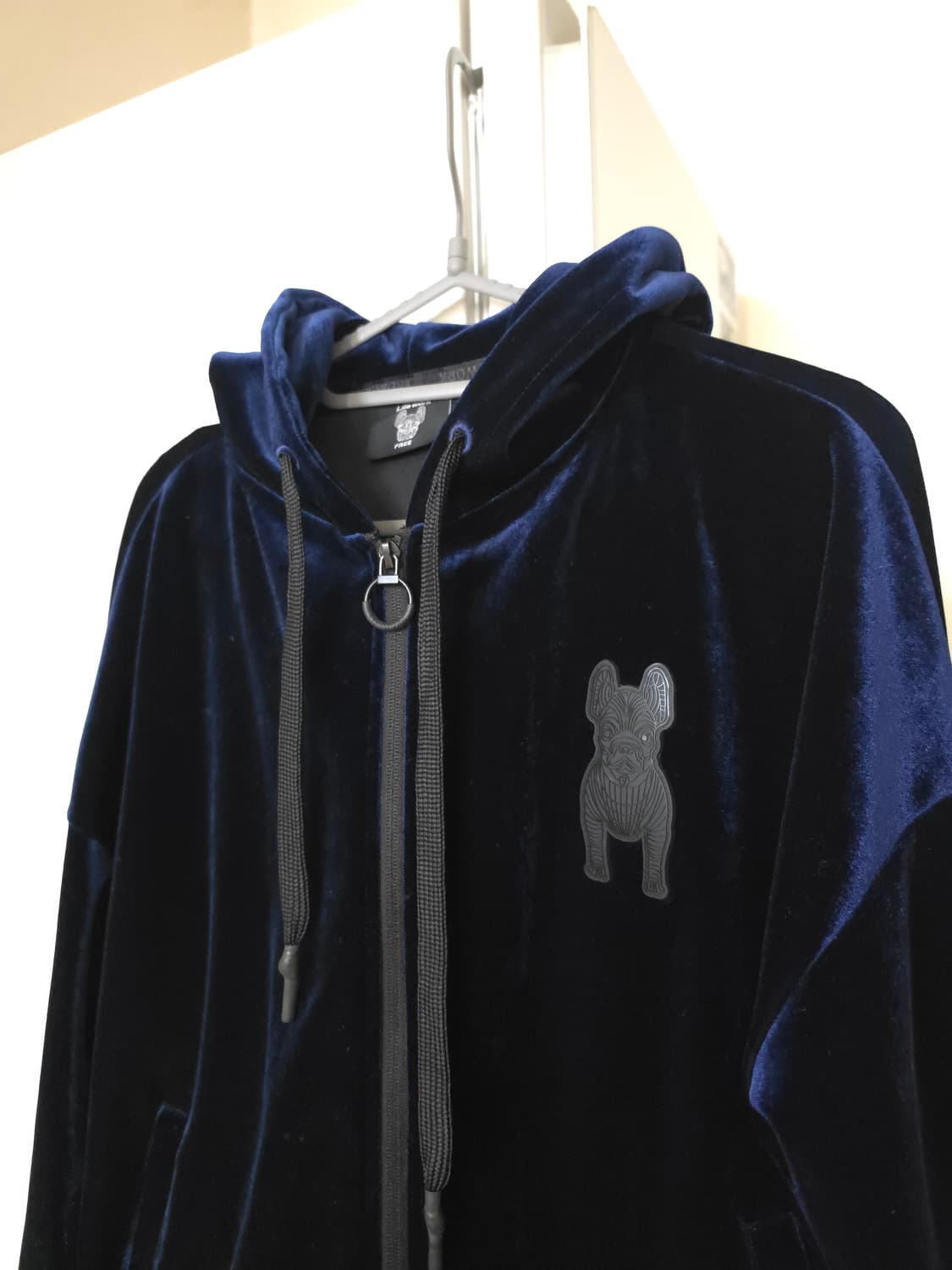 라이프워크 벨벳 후드집업 네이비 상품이미지2