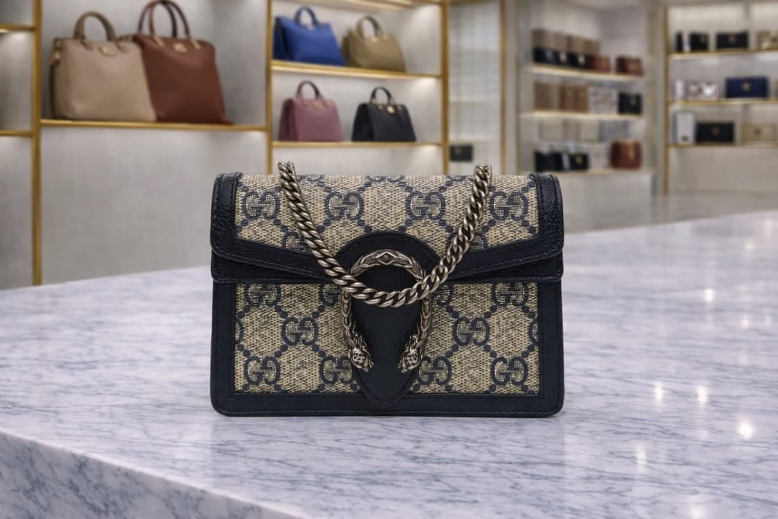 [S급] 구찌 디오니서스 GG 수프림 체인 크로스백 미니 판매합니다!!! 상품이미지1