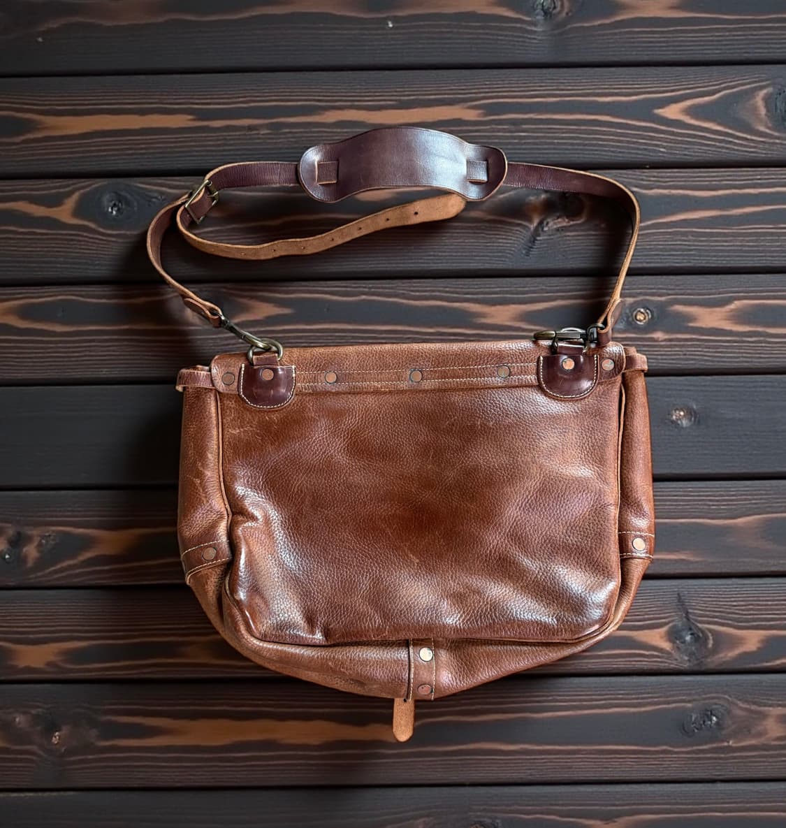 RRL 빈티지 레더 메신저백 대형 사이즈 상품이미지5