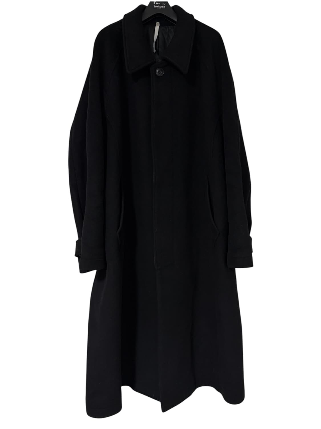 노이어 오버핏 캐시미어 발마칸 코트 블랙 상품이미지1