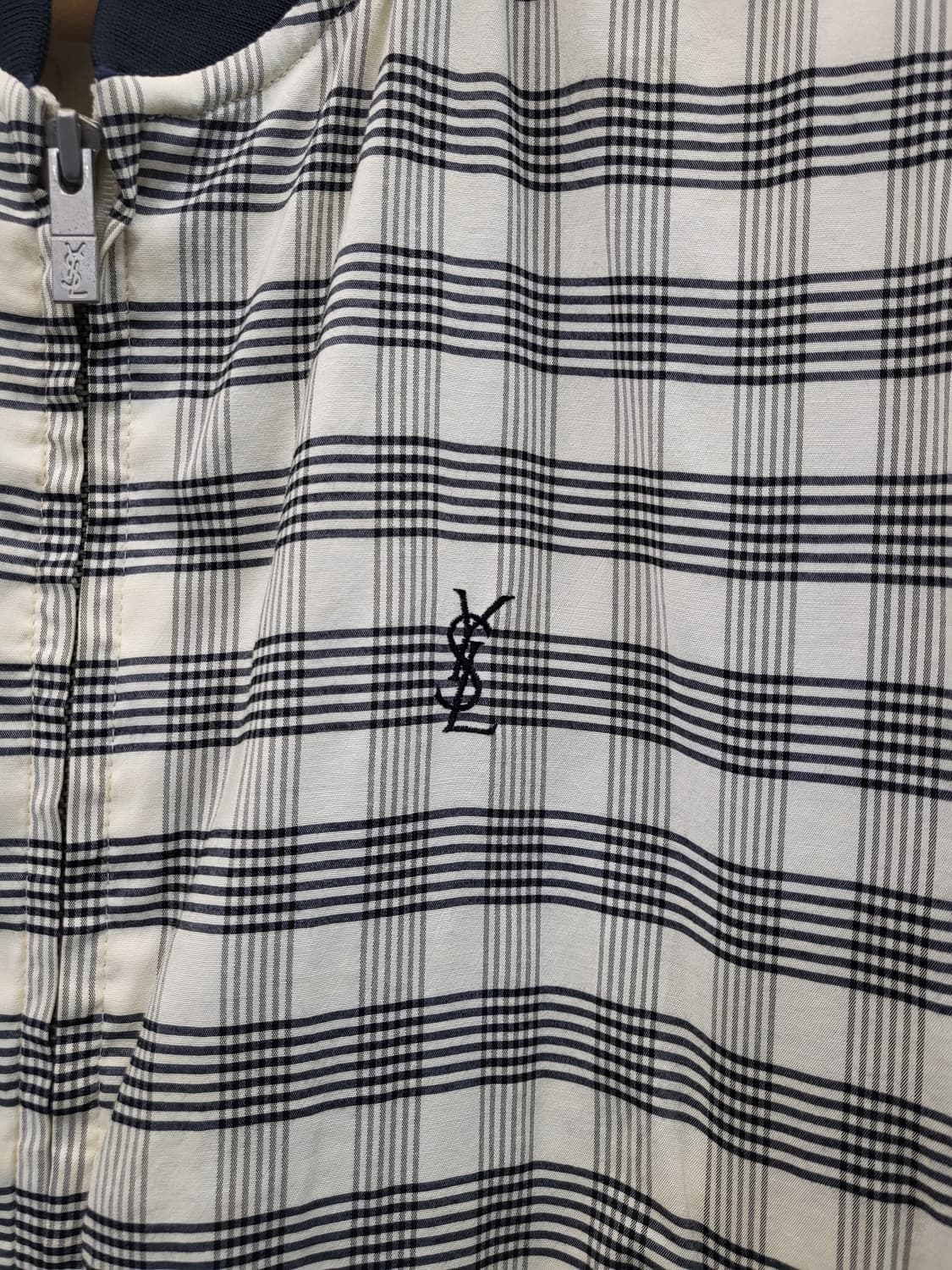 입생로랑 체크 블루종 상품이미지3