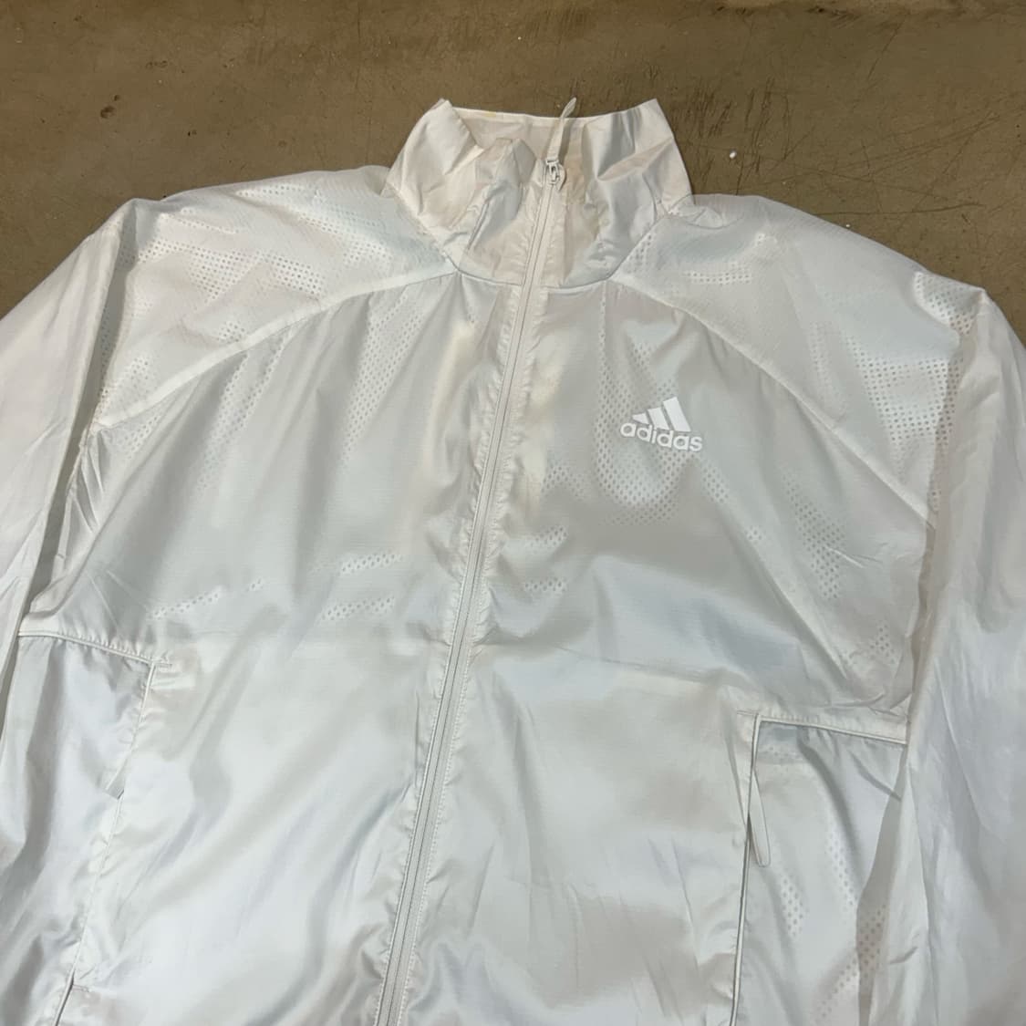 XL 아디다스 화이트 바람막이  상품이미지1