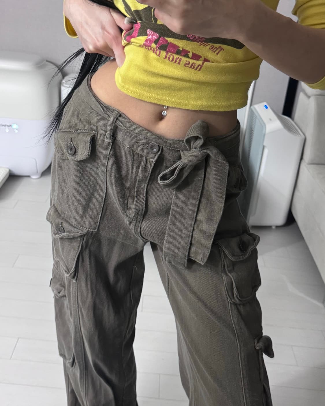༒ Ribbon-tie wide pants 상품이미지4