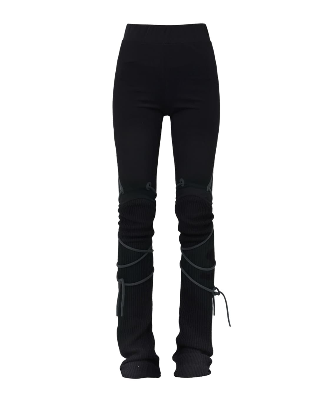 오호스 스트링 워머 레깅스 블랙 상품이미지1