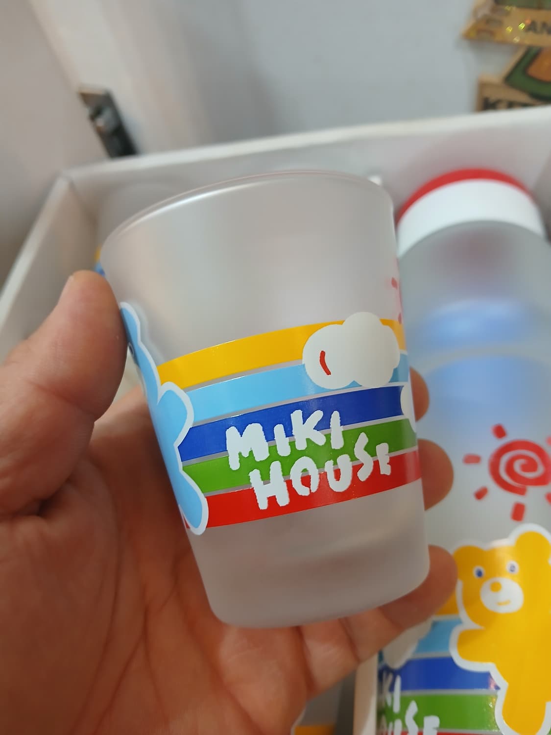 90s 미키하우스 베어 글라스 보틀,글라스 세트 상품이미지3