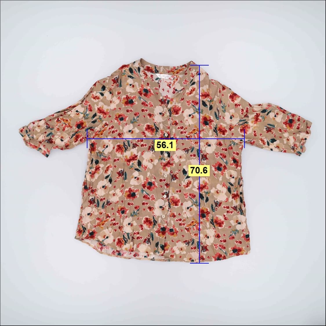 99 금풍풍기인견 패턴 블라우스 0410H1 상품이미지5