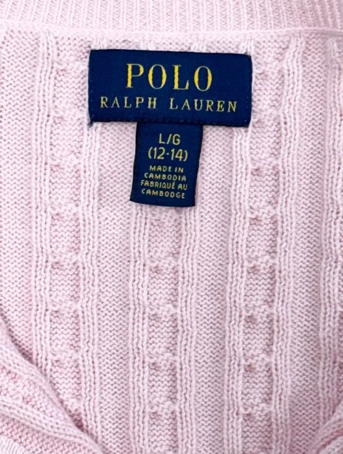 폴로랄프로렌 코튼 가디건 핑크 상품이미지3