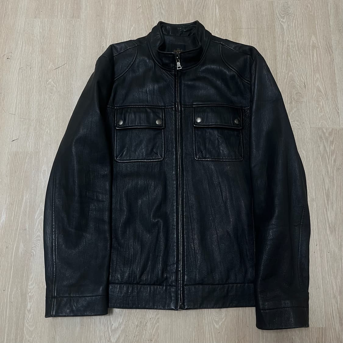 NII 남성 천연 양가죽 싱글 라이더 가죽자켓 M/95  상품이미지1