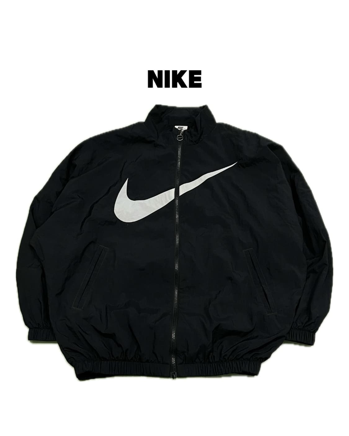(S) 나이키 우먼스 에센셜 빅스우시 우븐 자켓 블랙 상품이미지1