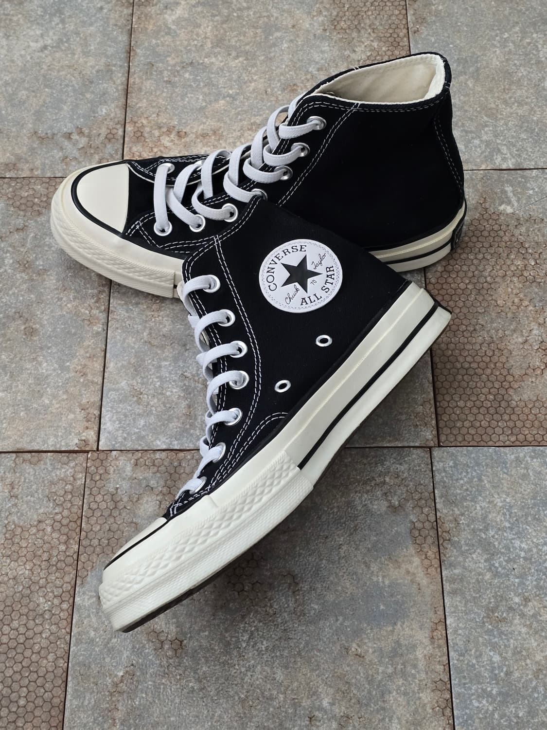 (235)컨버스 척 70 클래식 블랙 하이 스니커즈 상품이미지5