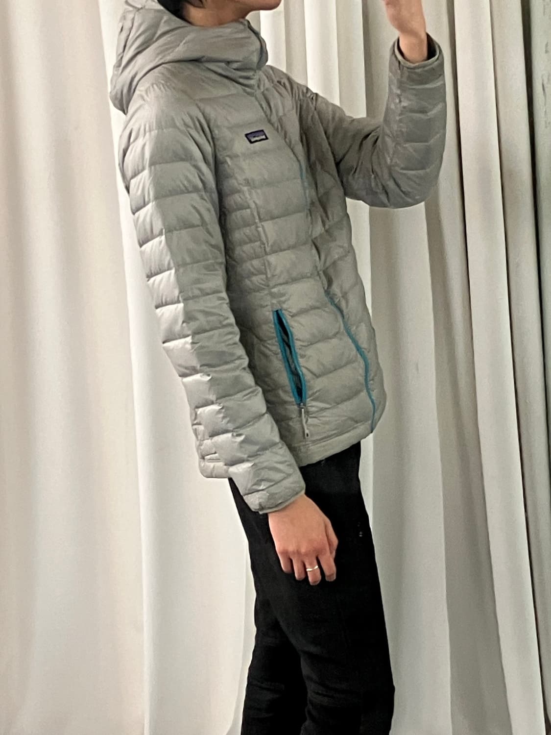 파타고니아 그레이 다운 스웨터 후드 경량 패딩 M 상품이미지7