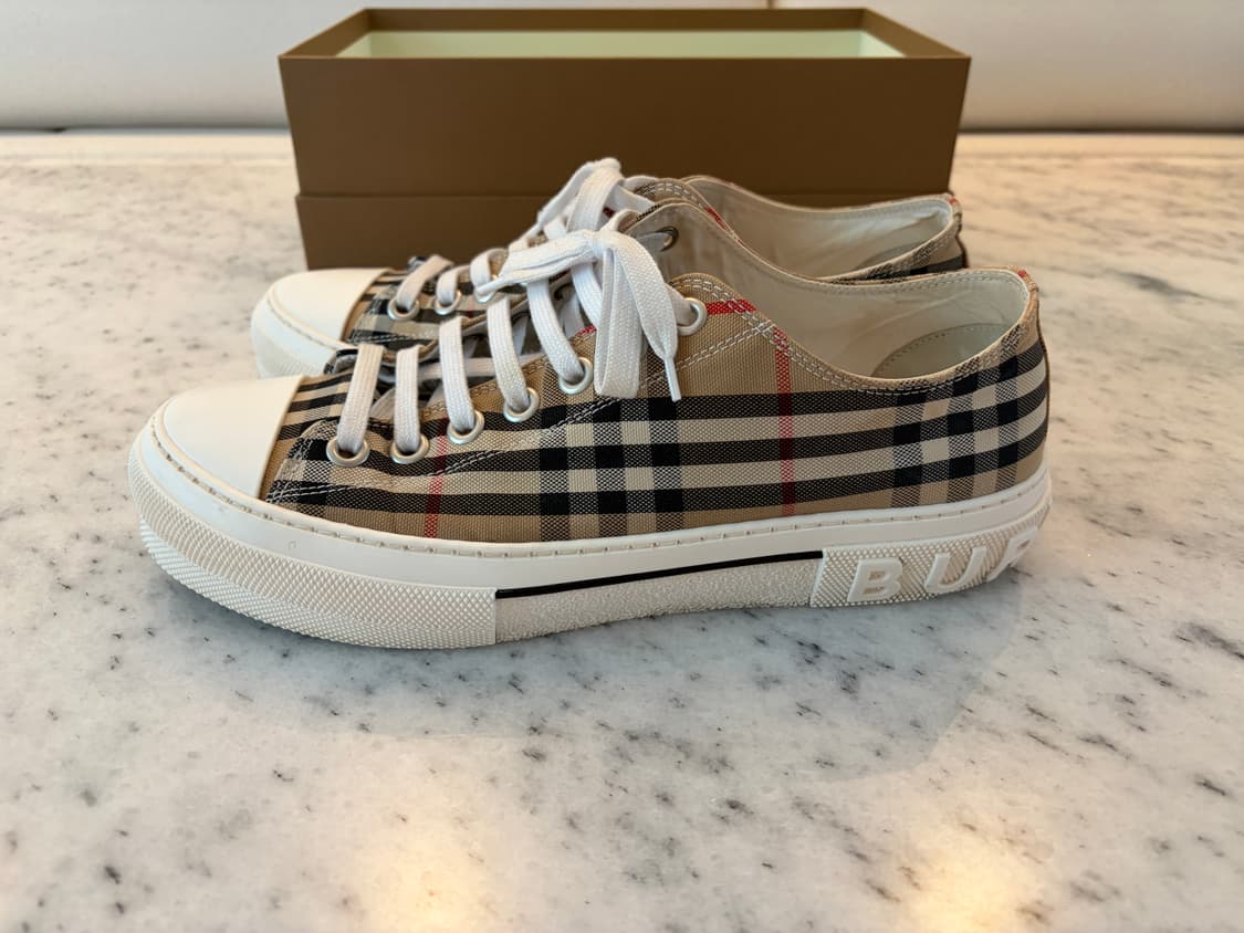 버버리/ 25fw 빈티지 체크 캔버스 스니커즈/43 상품이미지6