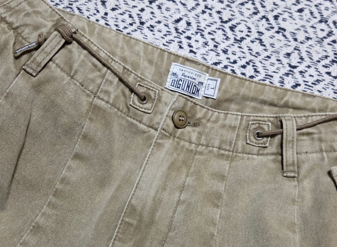 BIGUNION 빅유니온 카키 패치 와이드 카고 바지 L 상품이미지3