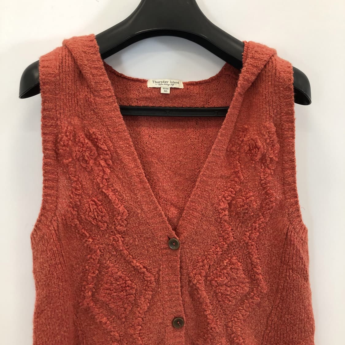 써스데이아일랜드 케이블 니트조끼 90 상품이미지2