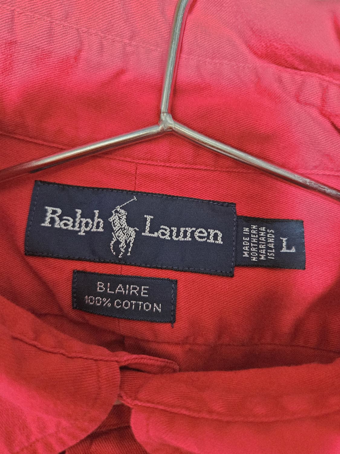 폴로 레드 빅셔츠  L 상품이미지4