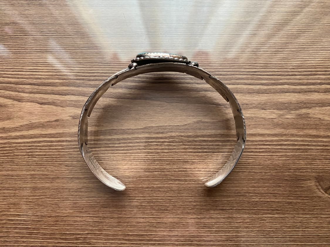마이크 토마스 주니어의 인디언주얼리 나바호 뱅글 은 팔찌 판매합니다. 상품이미지6