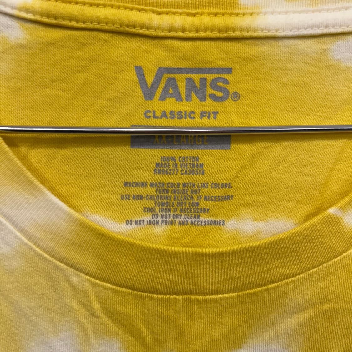 반스 오프더월 프린팅로고 타이다이 오버핏 반팔티 상품이미지3