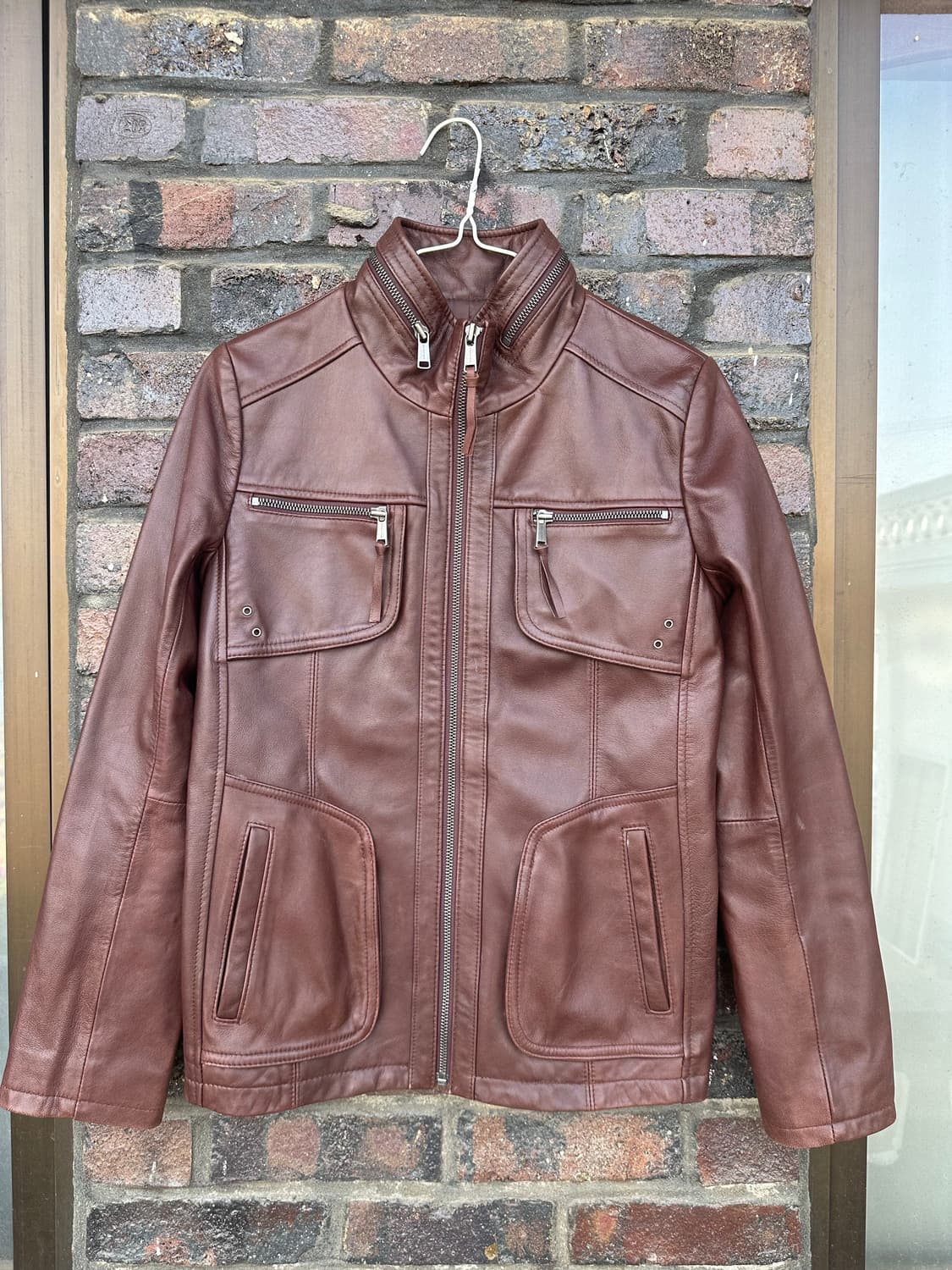 Andrew Marc 레더 자켓 브릭색 상품이미지1