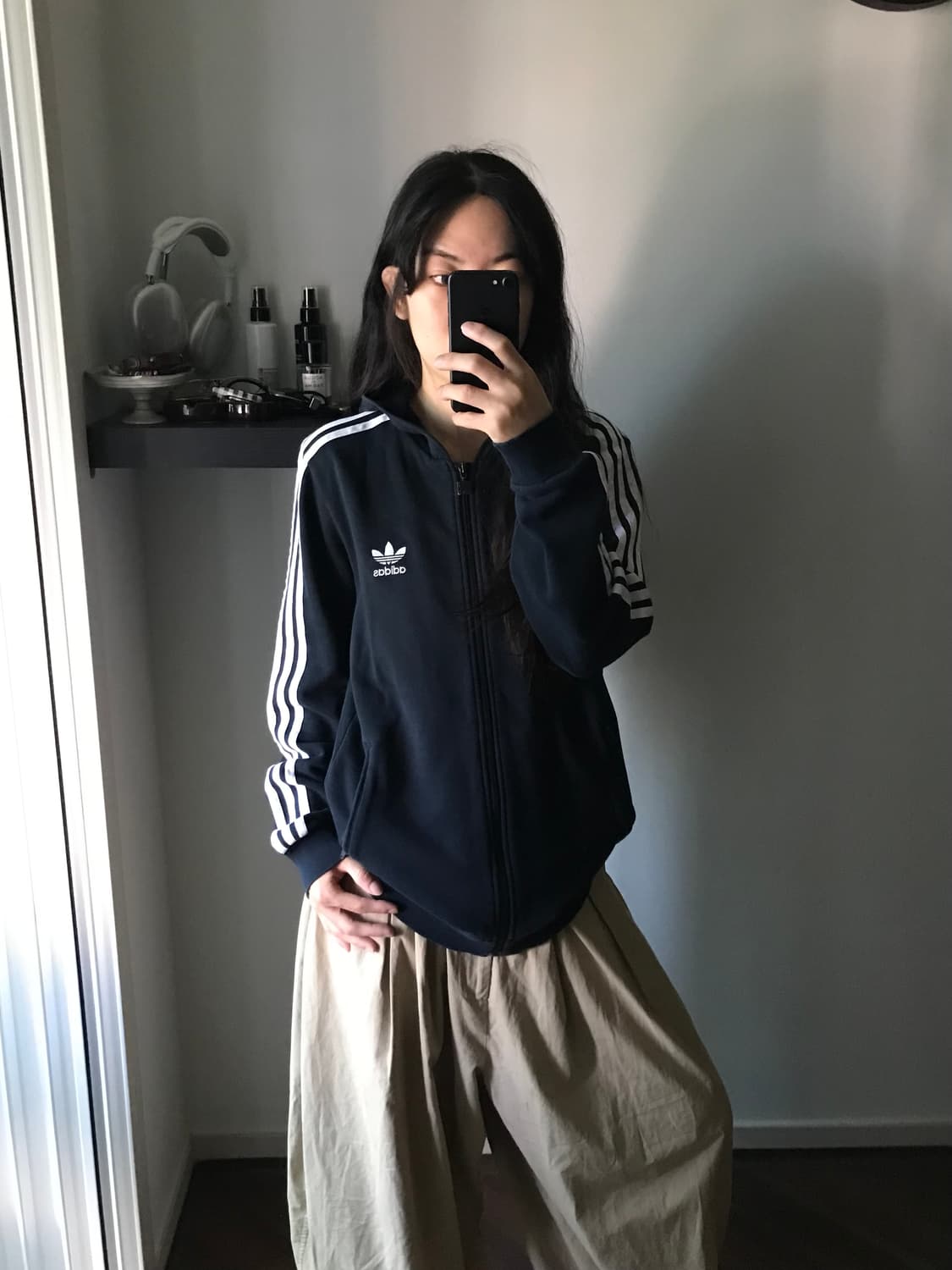 아디다스 파이어버드 사이드라인 블랙 후드집업 상품이미지4