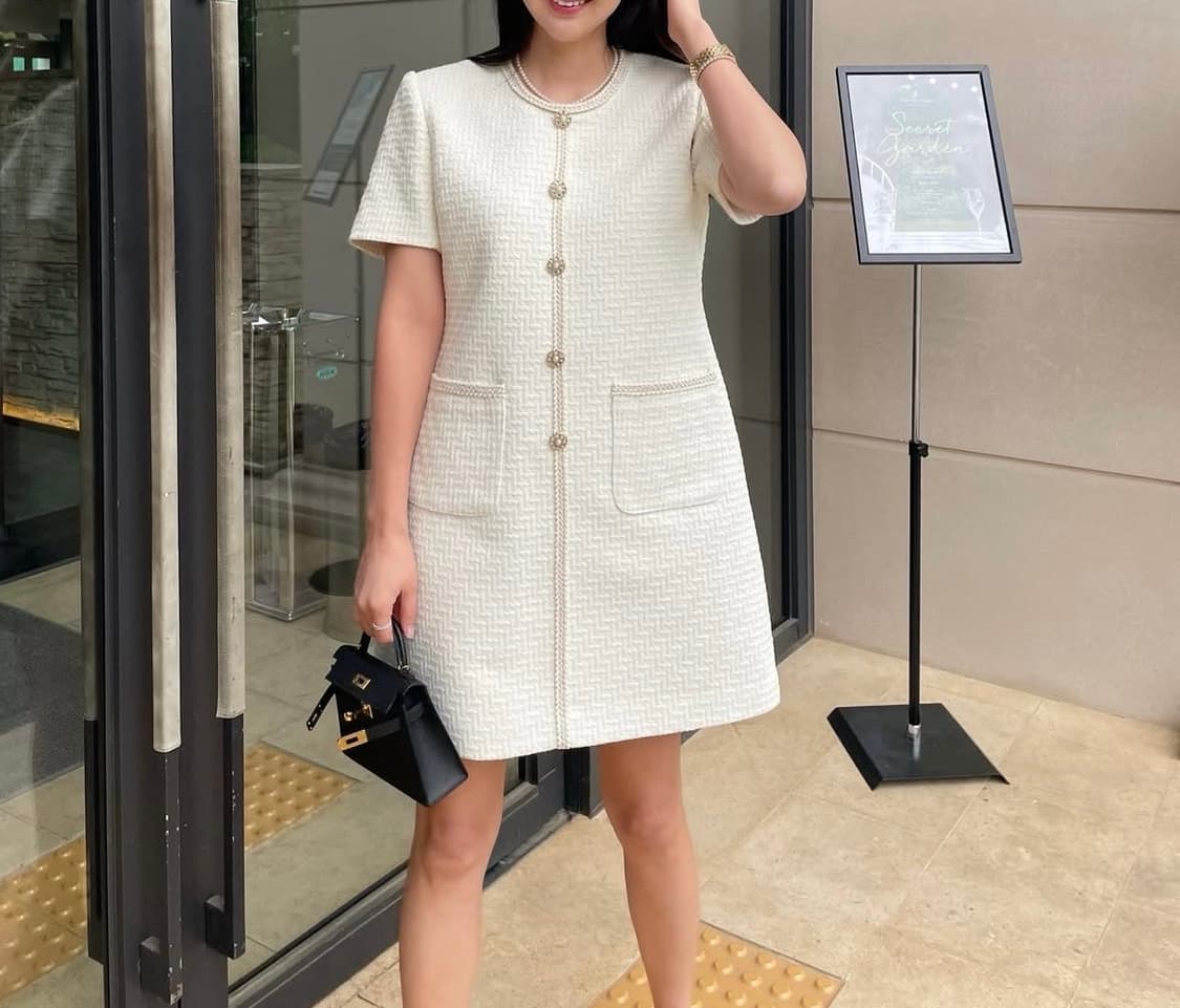 낸시렐라 우븐 트위드 원피스 상품이미지1